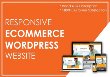 will design responsive ecommerce wordpress website with woocommerce