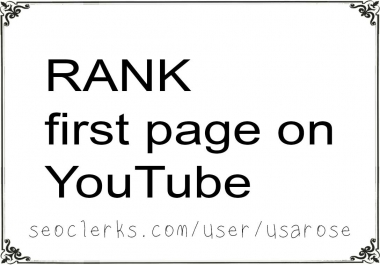 YouTube SEO,  Rank Your Video On YouTube,  Search Results Top 1 Page
