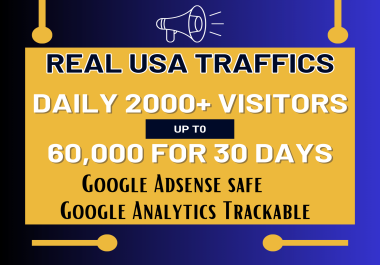 2000 Daily Traffics up to 60000 30 Days Traffics 100 Real Site Visitors for 1 Month