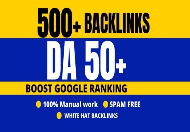 500 white hat high authority SEO dofollow contextual backlinks