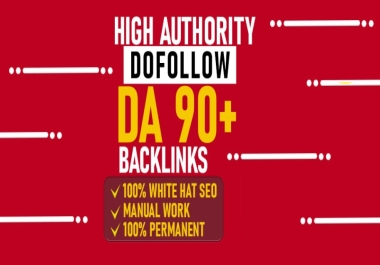 Create da 90 high quality dofollow SEO backlinks high da authority link building