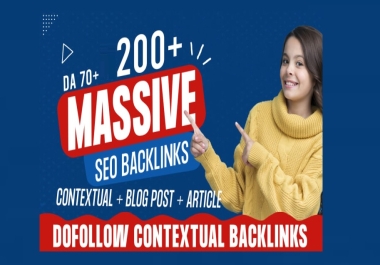200 High Quality Contextual SEO Dofollow Backlinks