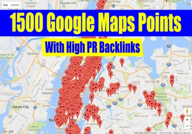create 1500 google maps point citations with high PR backlink