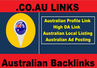 I will provide 50 australian com,  au backlinks, au domain links