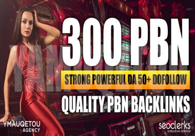 300 Amazing And Powerful DA 50+ Casino, Betting, Judi Bola - Dofollow Quality PBN Backlinks