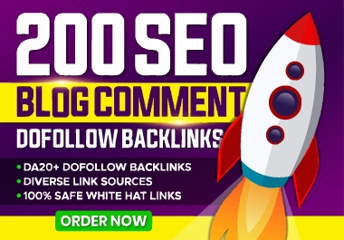 200 dofollow blog comment backlink off page SEO