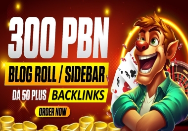 Powerful 300 Permanent Sidebar - Blogroll - PBN DA 50 Plus SEO DoFollow Homepage Backlinks