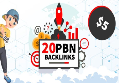 20 Powerful & Permanent DA45+ PBNs SEO Homepage Backlinks