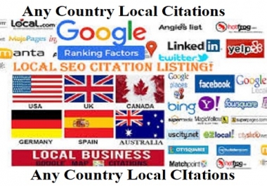 Create 15 Any Country Live Local Citations for Local Business
