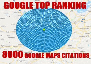 I will Create 8000 google Point map citations for local SEO Business listing
