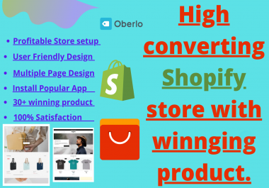 I will make a high converting shopify store with winning product