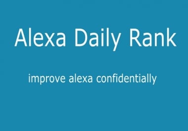 Boost Alexa Daily Rank 100,000 1 Month For Your WebSite
