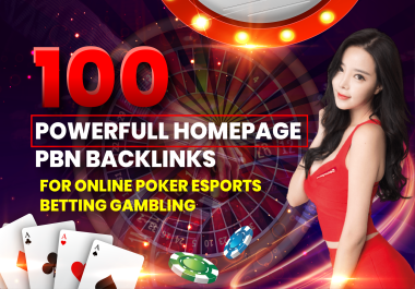 Get 100 CASINO GAMBLING POKER LIVE JUDI BOLA Slot Baccarat UFABET Powerful PBN Backlinks