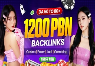 Get Ranked on Google's 1st Page with 1200 High-Authority Casino,  Slot & Gambling PBN Backliinks