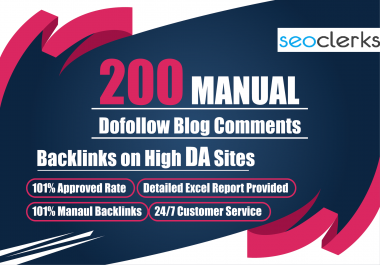 200 Manual Dofollow Blog Comments On Relevant site