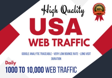 USA Web Traffic to your website to Improve rank