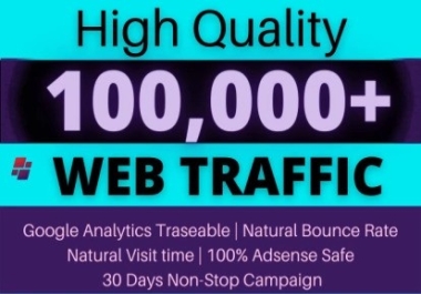 Drive premium quality web traffic to your website 30 days