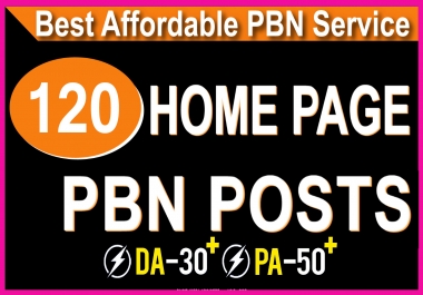 Homepage 120 PBN High 25 Plus DA Authority Expired domain Backlinks