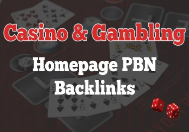 Unique 1000 poker/casino/gambeling etc Sites DA 30+ PA 35+ PR 5+ Web 2.0 8000 PBN