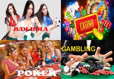 200 Judi bola,  Casino,  Poker,  Gambling PBN Post SEO Backlink With High DA & PA Low Spam Scores