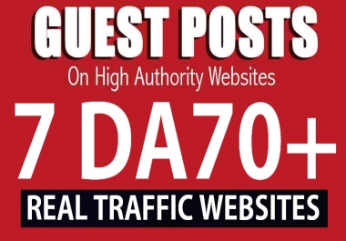 Publish 7 Guest post service on DA70 Real Blog site