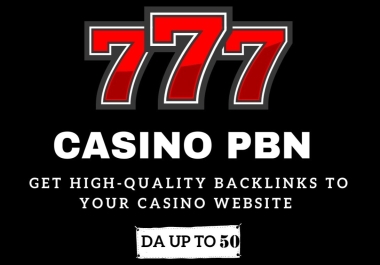 777 PBN Casino PBN Get HQ Backlinks to your Casino Website Niche Relevant DA UPTO 50