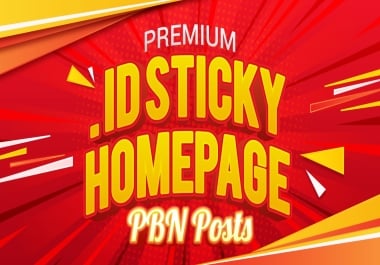 105. ID Sticky Homepage PBN Posts on High Quality Sites DA50 OR DR50