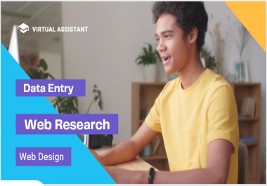 I will be your fasted Data Entry,  Web Research & Web Design perfectly