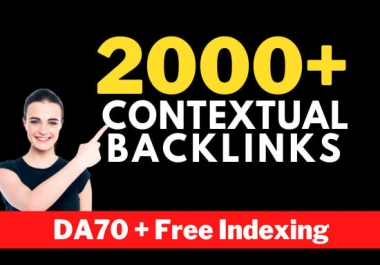 DA 70+ high quality dofollow backlinks,  1 URL and 10 Keywords maximum
