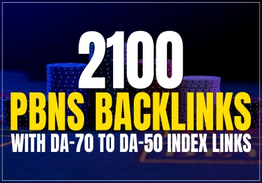 Rank 1 - 2100 PBN's Casino,  Slot, Gambling,  Poker Website Backlinks WITH DA-70 TO DA-50 Plus