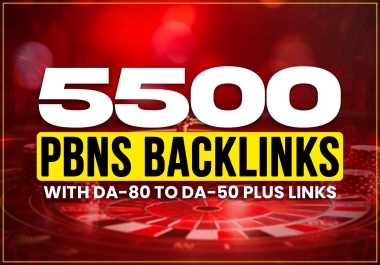 5500 PBN's Casino,  Slot,  Gambling,  Poker Website Backlinks WITH DA-80 TO DA-50 Links