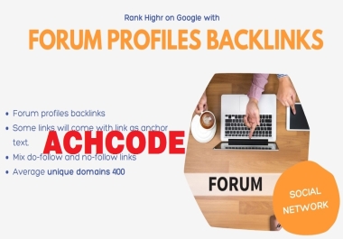 I will provide 1000 High Quality Unique Forum Profiles Backlinks from PR10 to PR6