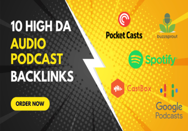 3 Podcast Submission backlinks from High DA websites