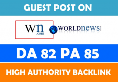I can publish indexed content on worldnews. com WN. com DA-82