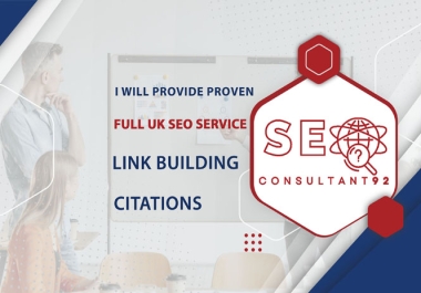 I will provide proven full UK seo service link building citations