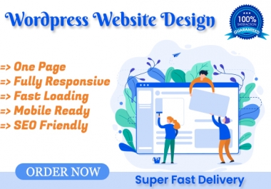 I will create wordpress website of one page