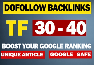 I will provide you 10 high quality high tf cf backlinks for good seo results