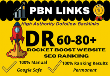 10 HIGH Quality DR 60 to 80 Homepage Created DR 60 Plus PBN BACKLINKS for good SEO result
