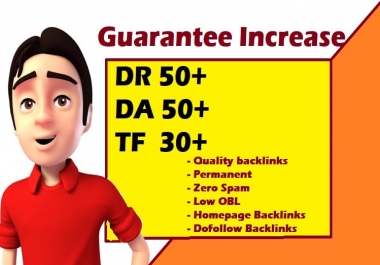 I will provide you 100 high quality high dr 50 plus da 50 plus tf 30+ backlinks for good seo results