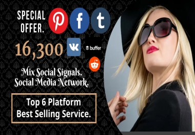 TOP 6 Platform 16,300 Mix Social Signals Lifetime Guarantee Backlinks SEO Boost Website Your Ranking