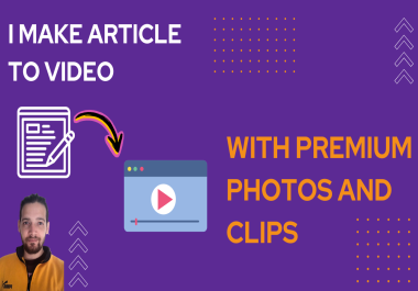 I convert article to video with pro clips.