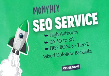 Monthly off page SEO service with link building, backlinks