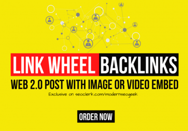Manual Linkwheel seo link building,  Backlinks from web 2.0 property