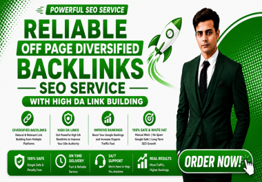 Reliable Off page diversified backlinks SEO service with high da link building