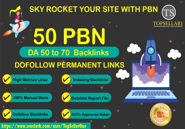 Premium Quality 50 PBN Dofollow Permanent Backlinks DA 50 TO 70 index Boost Your Site Ranking