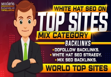 Top Quality 100 white hat seo dofollow backlinks Unique Domains handmade on DA90+ Sites