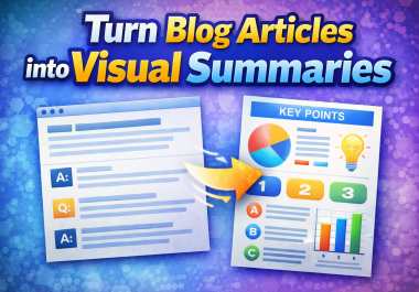 I will turn your blog article into a visual summary infographic