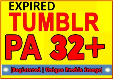 I Will Register 3 Expired Tumblr Blogs PA 32 plus Unique IP