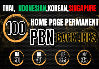 SUPER POWERFUL PBN BACKLINKS NETWORK For Thai,  Indonesian,  Korean,  Singapore site DA Up To 50
