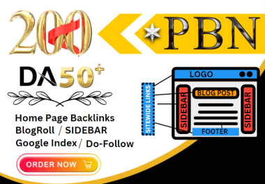 200 Sidebar Home Page PBN DA 50+ Do follow Backlinks-Best for korean,Thai,Indonesia,USA,Site